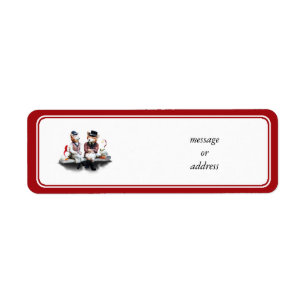 Foxy Couple (Add Your Text) Label