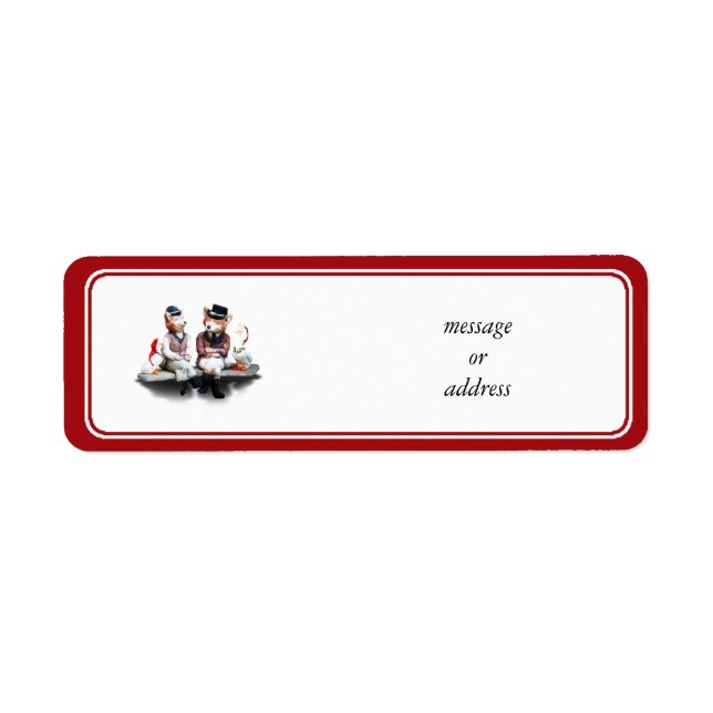 Foxy Couple (Add Your Text) Label (Front)