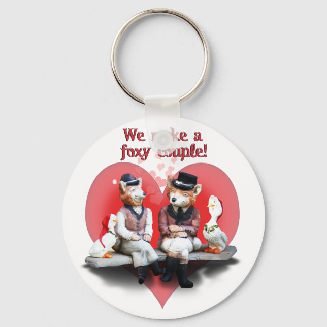 Foxy Couple Keychain (Front)