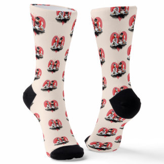 Foxy Couple Valentine's Day Socks