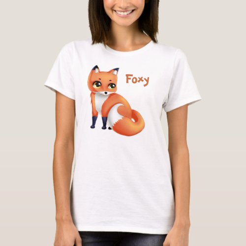 Foxy Cute Kawaii cartoon fox T_Shirt