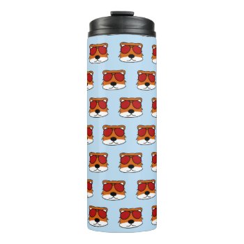 Foxy Doodle Fox Thermal Tumbler by templeofswag at Zazzle