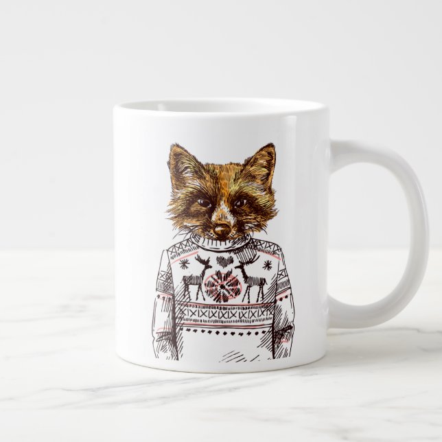 Foxy Dressed Fox Giant Coffee Mug (Right)