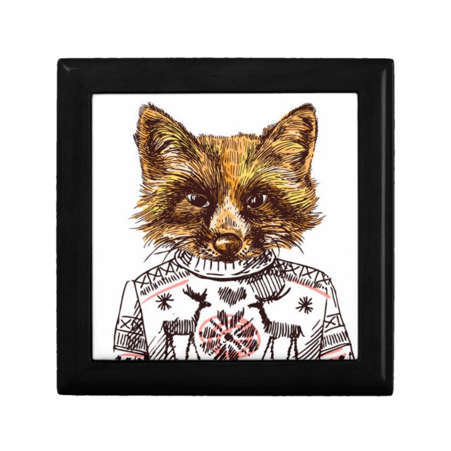 Foxy Dressed Fox Gift Box (Front)