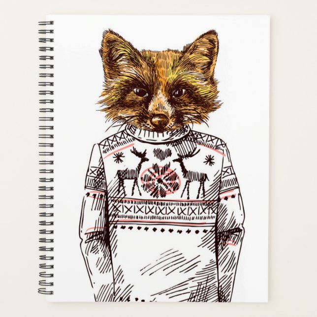 Foxy Dressed Fox Planner (Front)
