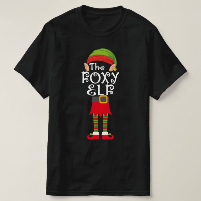 foxy elf family matching christmas T-Shirt (Design Front)