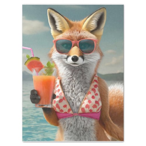 Foxy Felicia Fruity Drink on Vaca Tissue Paper