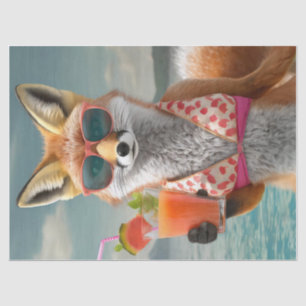 Foxy Felicia, Fruity Drink on Vaca Tissue Paper