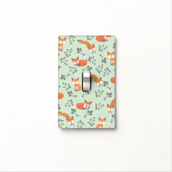 Foxy Floral Light Switch Cover by thespottedowl at Zazzle