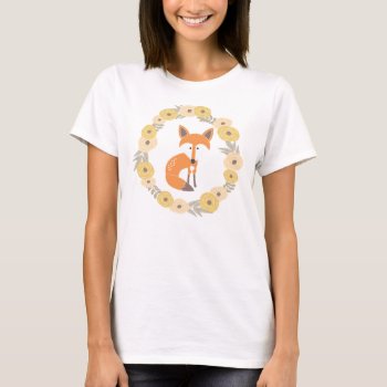 Foxy Floral Long Sleeve Slub Tee by thespottedowl at Zazzle