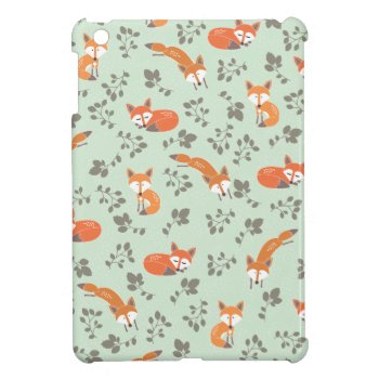 Foxy Floral Pattern Case For The Ipad Mini by thespottedowl at Zazzle