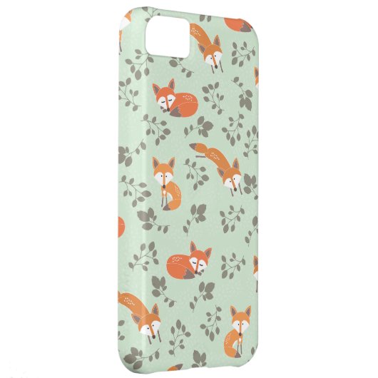 Foxy Floral Pattern Case-Mate iPhone Case (Back/Right)