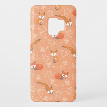 Foxy Floral Pattern Case-mate Samsung Galaxy S9 Case by thespottedowl at Zazzle