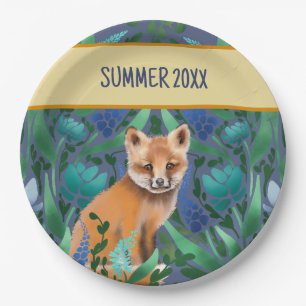 Foxy Floral Summer Paper Plates