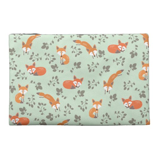 Foxy Floral Travel Makeup Bag (Back)
