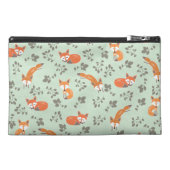 Foxy Floral Travel Makeup Bag (Front)