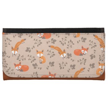 Foxy Floral Wallet by thespottedowl at Zazzle