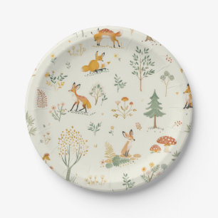 "Foxy Forest Paper Plates" Plates