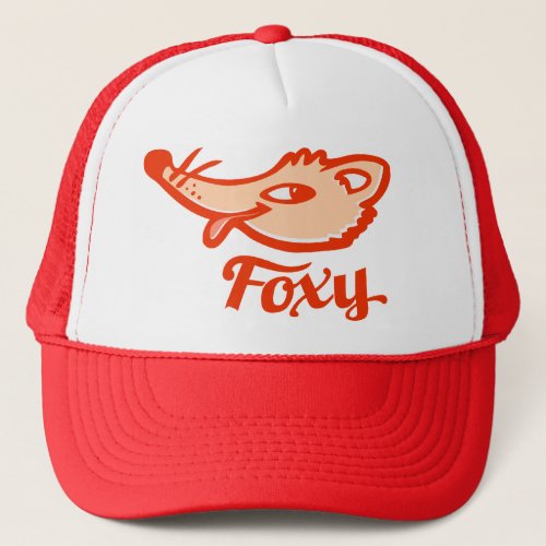 Foxy fox red orange logo hat