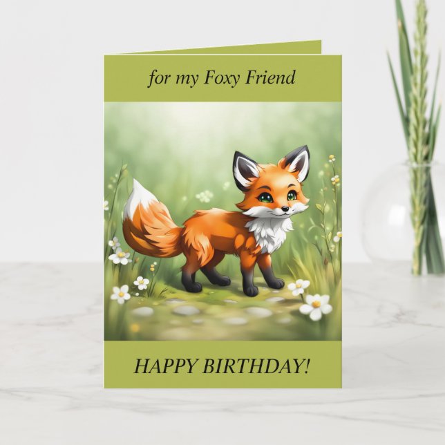 Foxy Friend Birthday Card (Front)