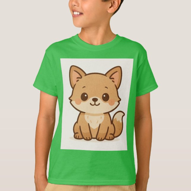 Foxy Fun _Cute Fox Kids Tee (Front)