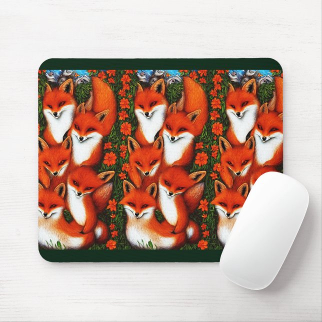 Foxy Fun  Mouse Pad (With Mouse)