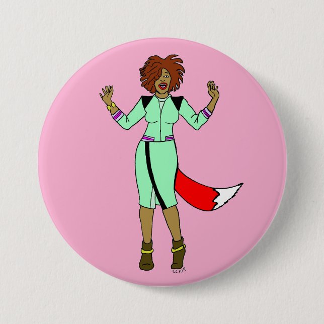 Foxy Girl Button (Front)