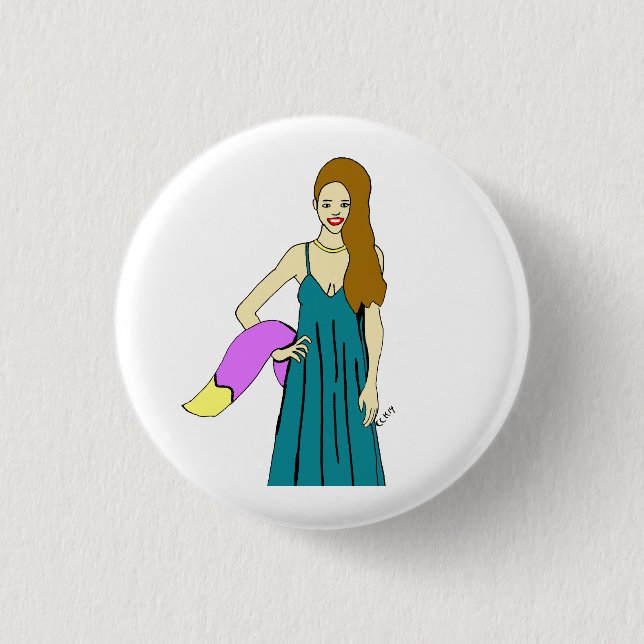 foxy girl button (Front)