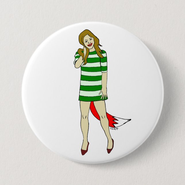 foxy girl button (Front)
