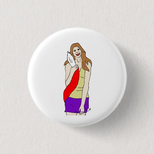 foxy girl button (Front)