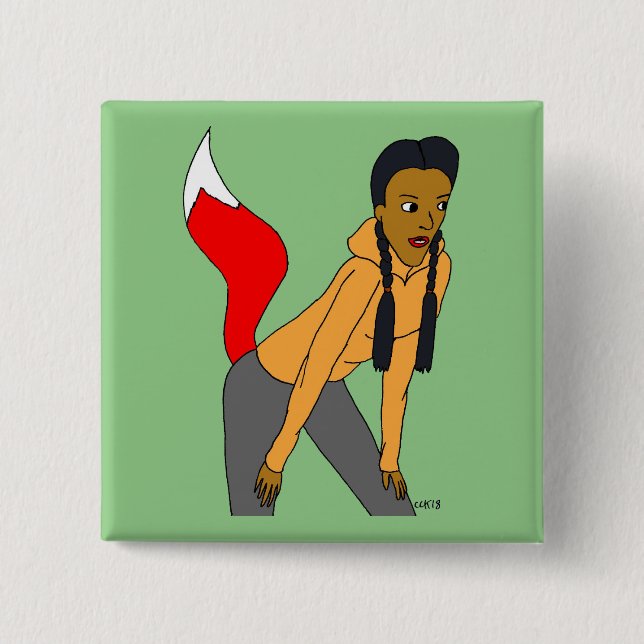 foxy girl  button (Front)