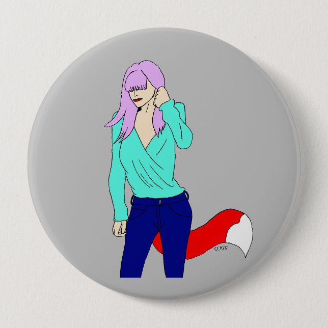 foxy girl   button (Front)