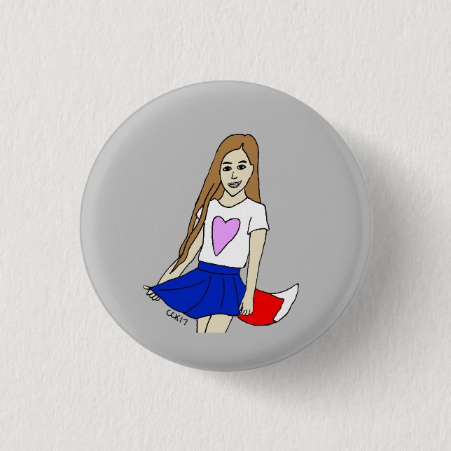 foxy girl  button (Front)