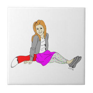 foxy girl ceramic tile