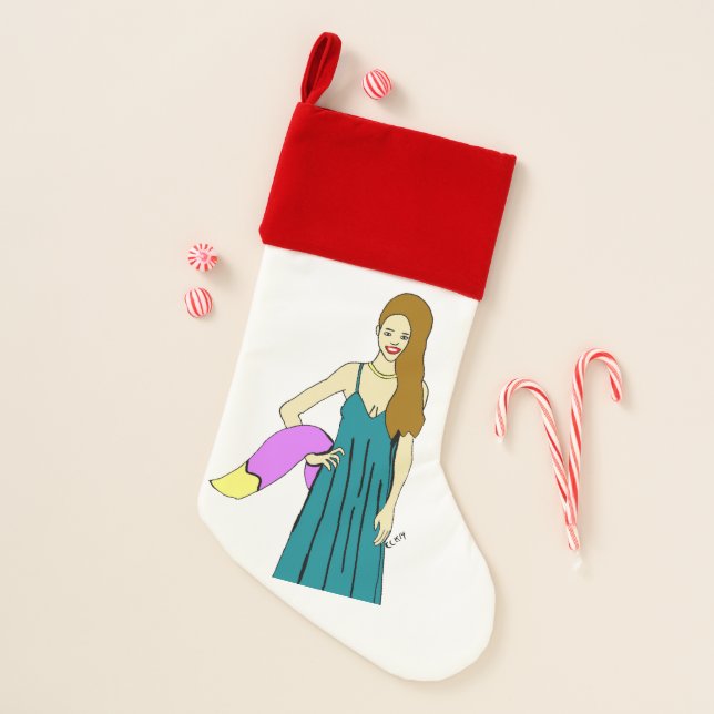 foxy girl christmas stocking (Front)