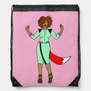 Foxy Girl Drawstring Bag