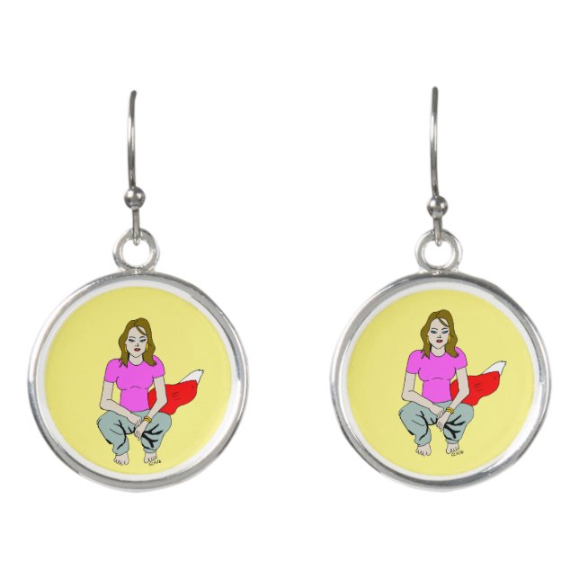 foxy girl   earrings (Front)