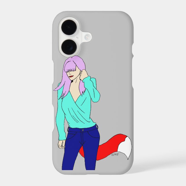 foxy girl   iphone case (Back)
