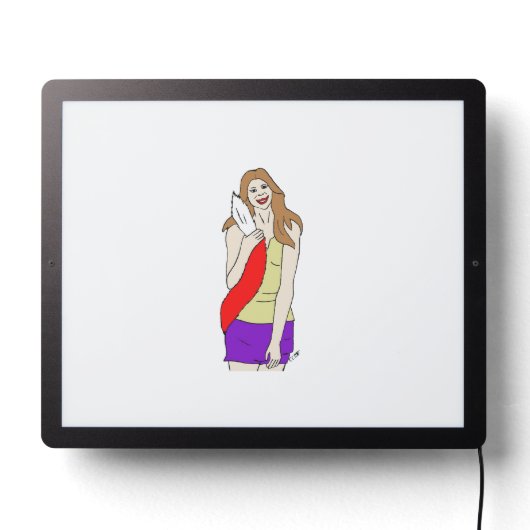 foxy girl LED sign (Lights Off)