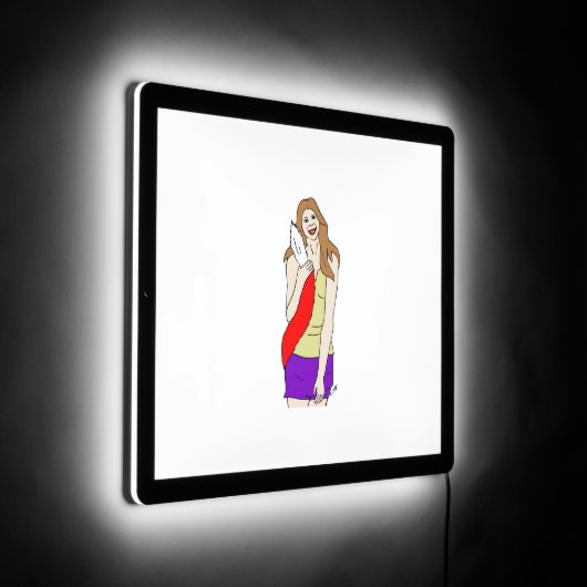 foxy girl LED sign (Angle)