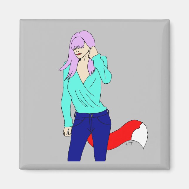 foxy girl   magnet (Front)