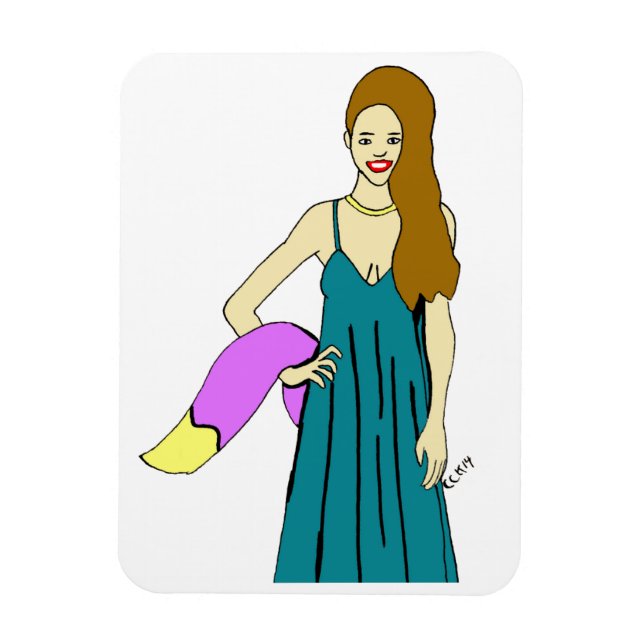 foxy girl   magnet (Vertical)