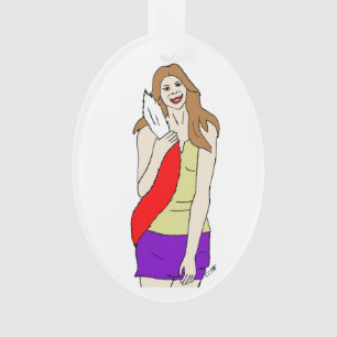 foxy girl ornament