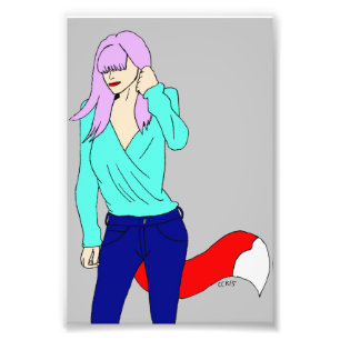 foxy girl photo print