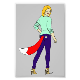 foxy girl photo print