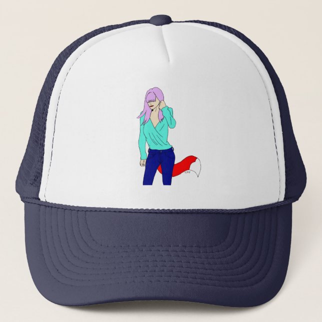 foxy girl   trucker hat (Front)