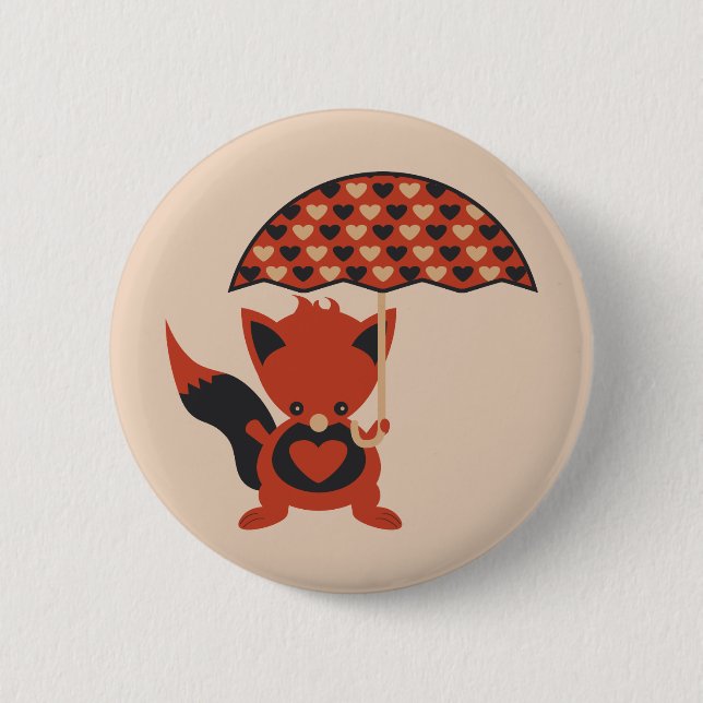 Foxy Hearts Button (Front)