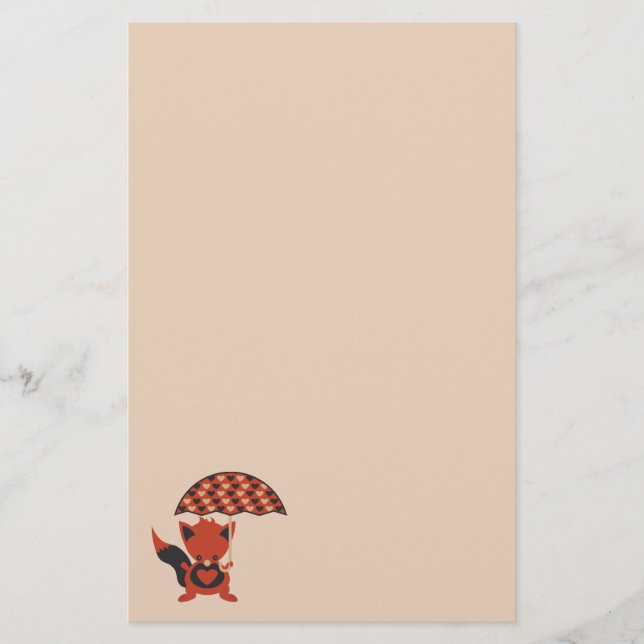 Foxy Hearts Stationery (Front)