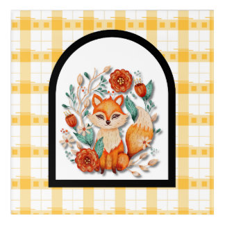 Foxy in Flowers Acrylic Print