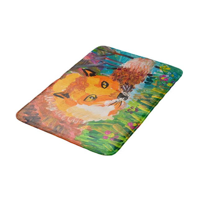 Foxy in Forest Bath Mat (Angled)